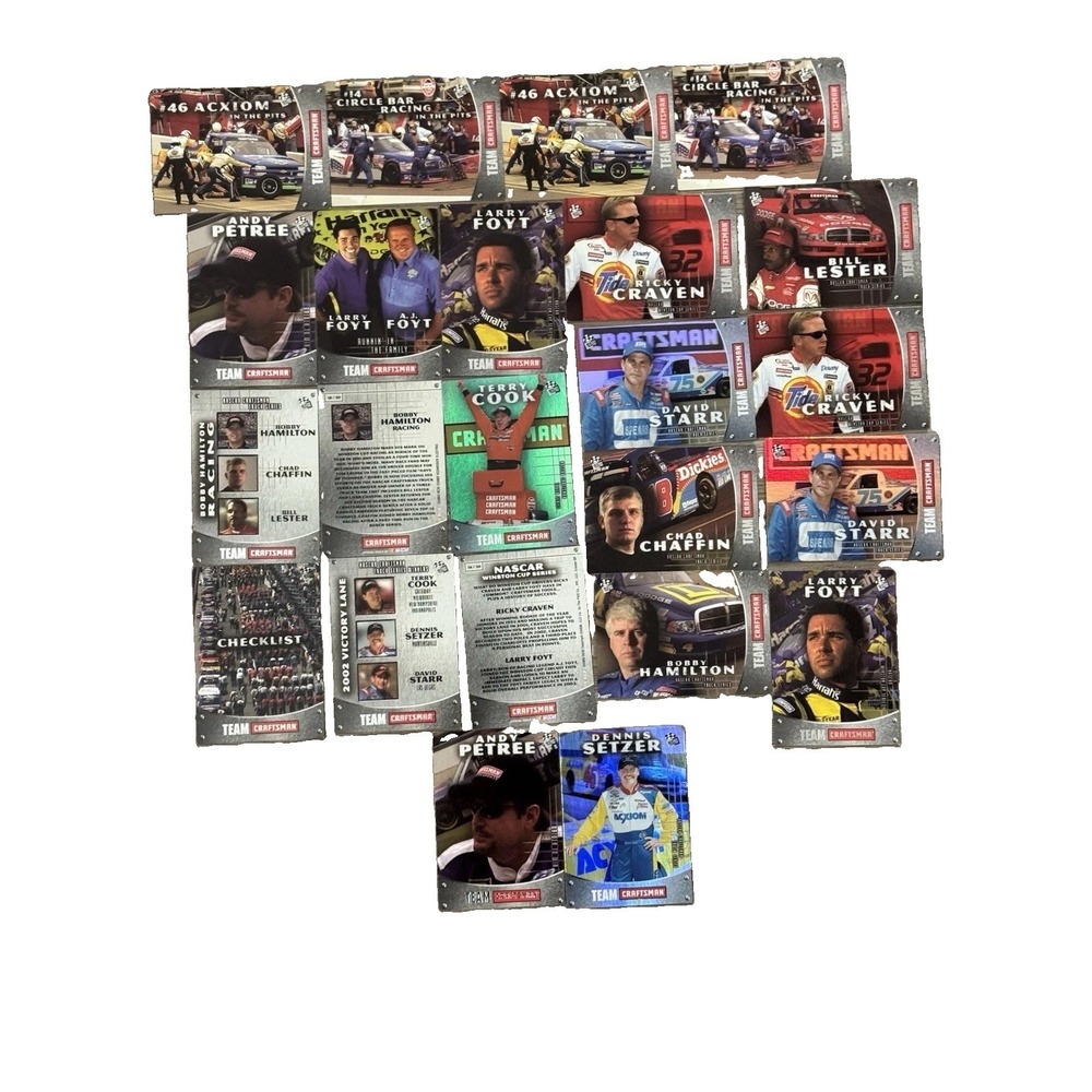 2003 Press Pass Team Craftsman NASCAR Truck Series 21 Card Lot Foil Inserts